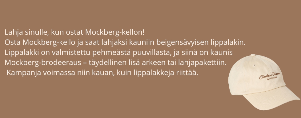 Osta Mockberg saa lippis kaupan päälle