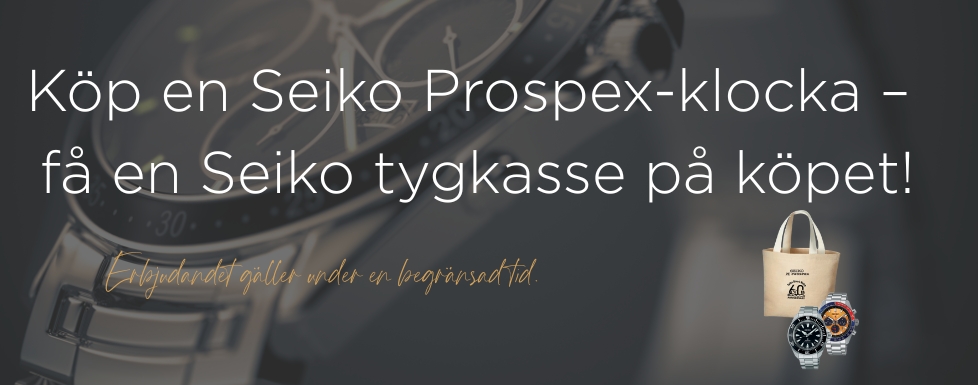 Köp en Seiko Prospex-klocka – få en Seiko tygkasse på köpet!