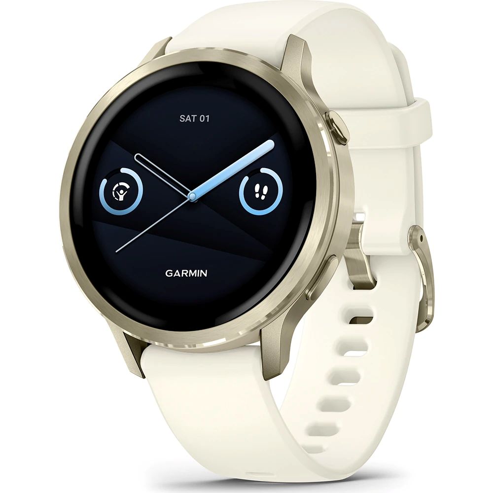 Garmin Venu 4 41mm Lunar Gold with Bone Silicone Band 010-03013-00