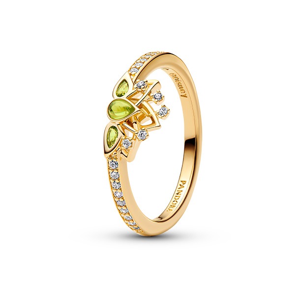 Pandora Disney Princess Tiana Tiara sormus, kullattu 163653C01