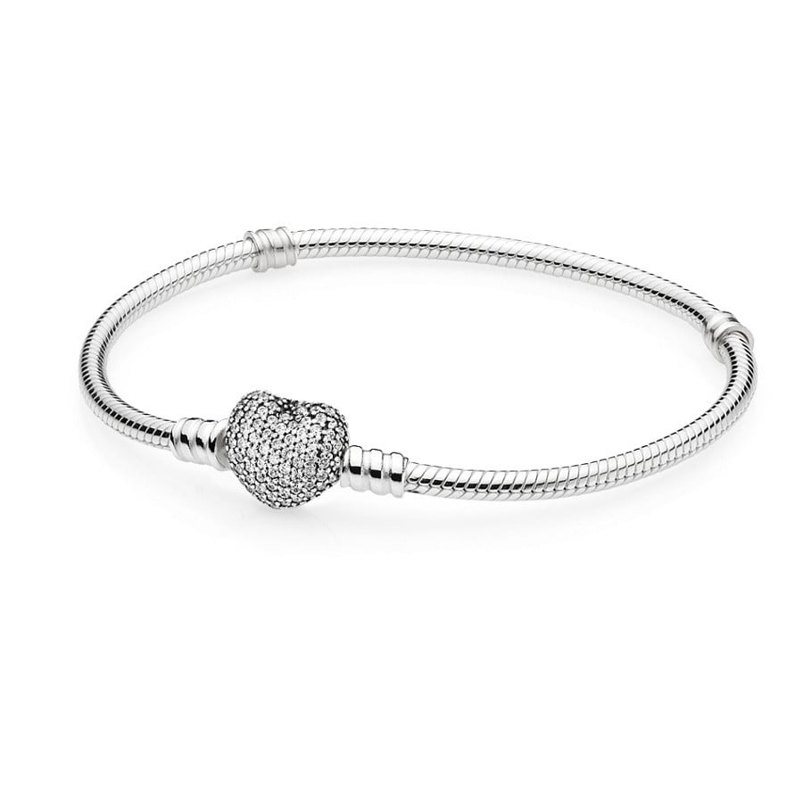 Pandora Pave Heart Clasp rannekoru 17 cm 590727CZ