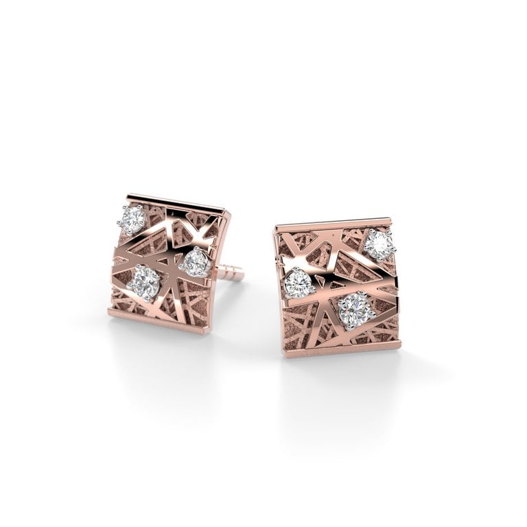 Festive Routa Timanttikorvakorut 6 mm/0,07 ct punakulta 624-007K-PK