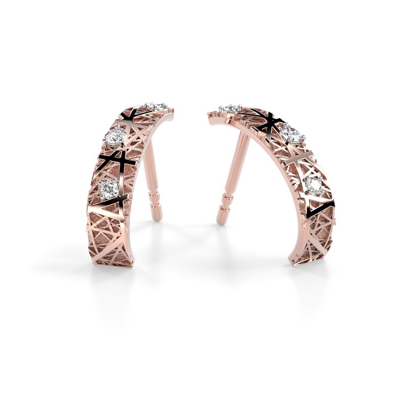 Festive Routa Timanttikorvakorut 3mm/0,07 ct punakulta 625-007K-PK