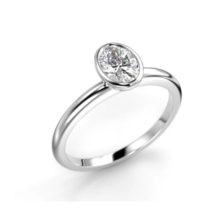 Festive Auréa Bezel Oval timanttisormus 742-050-VK