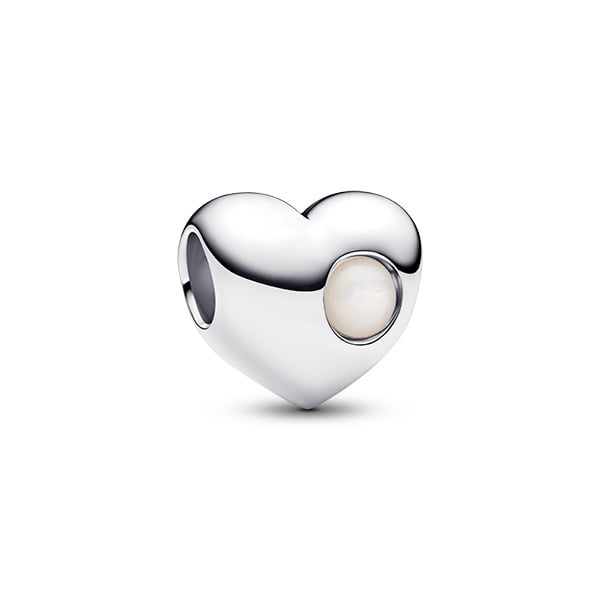 Pandora Engravable White Stone Heart hela 794161C06
