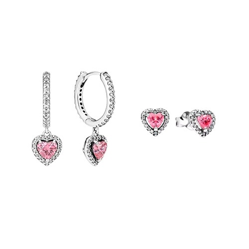 Pandora Pink Heart korvakorusetti