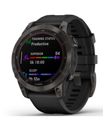 Garmin Fenix 7 Sapphire Solar, Carbon Gray DLC Ti w/Black 010-02540-21-5