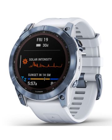 Garmin Fenix 7X Sapphire Solar, TI Mineral Blue Whitestone, 010-02541-15-15