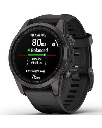 Garmin epix Pro (Gen 2) Sapphire Edition ​42 mm​ Hiilenharmaa DLC-pinnoitettu titaani, musta silikoniranneke 010-02802-15-0