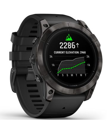 Garmin epix Pro (Gen 2) Sapphire Edition 51 mm Hiilenharmaa DLC-pinnoitettu titaani, musta silikoniranneke 010-02804-01-0