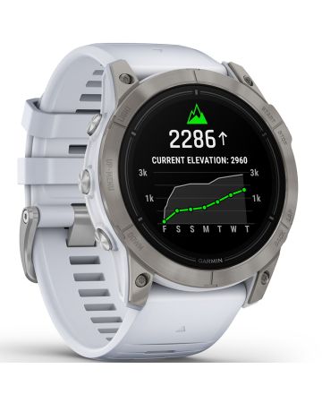 Garmin epix Pro (Gen 2) Sapphire Edition  51 mm Titaani, luonnonvalkoinen silikoniranneke 010-02804-11-0