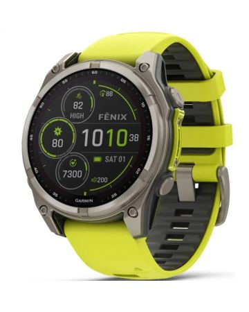 Garmin Fenix 8 Sapphire Solar Titanium 47 mm keltainen 010-02906-21-1