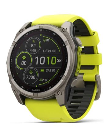 Garmin Fenix 8 Sapphire Solar Titanium 51 mm keltainen 010-02907-21