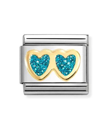 Nomination Classic Vaaleansininen tuplasydän 030220/12