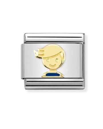 Nomination Classic Gold Blue Boy 030272/67