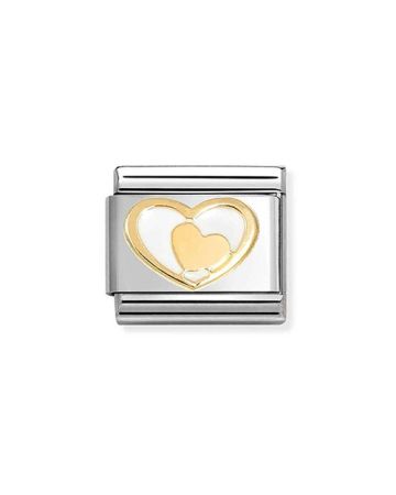 Nomination Classic Heart in Heart White 030283/27