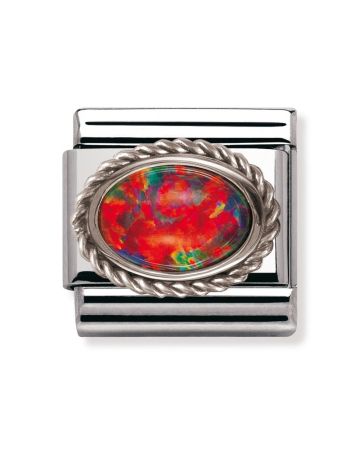 Nomination Classic Hopea Punainen Opaali 330503/08