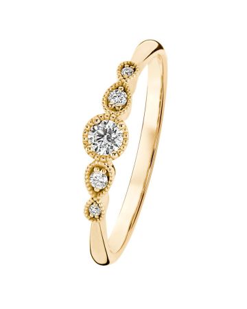 Kohinoor Clara timanttisormus / keltakulta 033-269-13