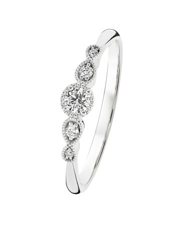 Kohinoor Clara timanttisormus / valkokulta 033-269V-13-5