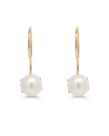 Helmikorvakorut koukulla 5 mm 1015valk