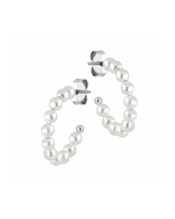 Hopeiset helmikorvakorut 18 mm 121383 SILVER