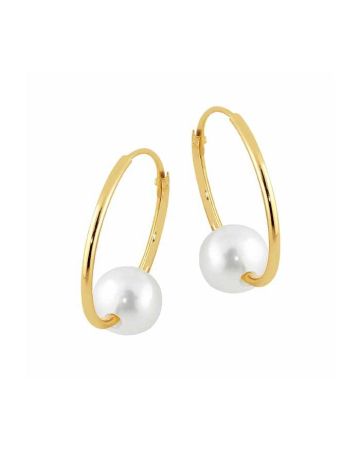 Kultaiset helmikorvakorut 14 mm 127368-9K