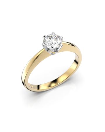 Festive Classic timanttisormus, kelta- ja valkokulta 128-040-KV