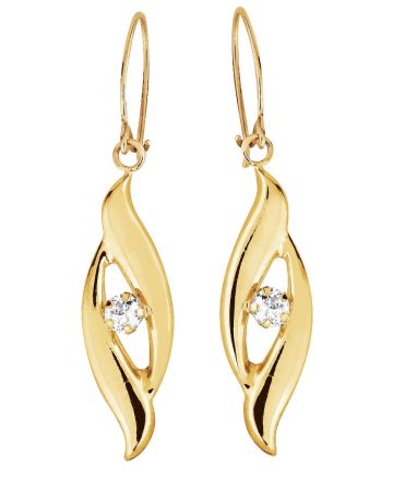 Kultaiset koukkukorvakorut OT46739-CZ