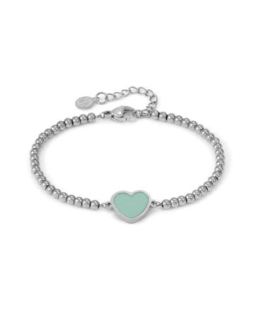 Nomination Emosfere Mint Green Enamel Heart Armband 134200/002