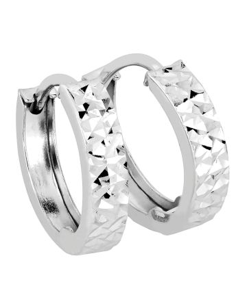 Valkokultaiset rengaskorvakorut CSR 620 WG