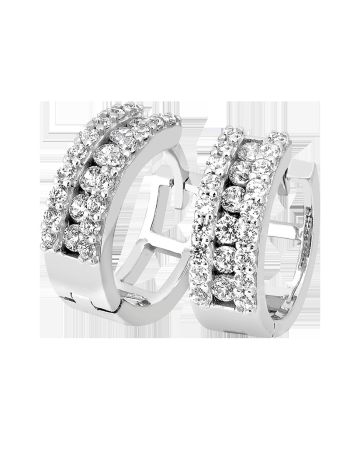 Valkokultaiset rengaskorvakorut EE0416-02