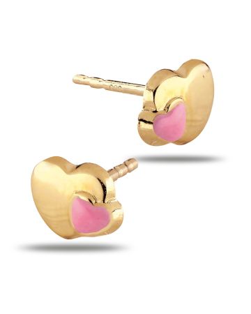 Kultaiset sydänkorvakorut 139761pink
