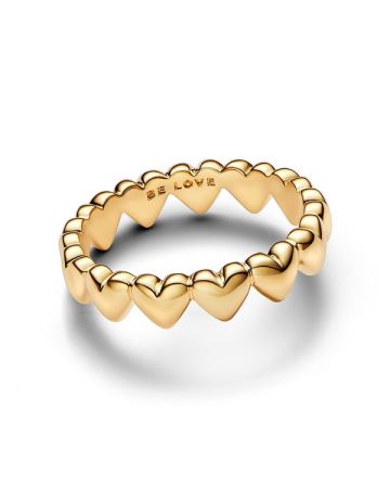 Pandora Row of Hearts sormus 163427C00-1