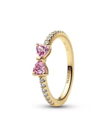 Pandora Sparkling Pink Bow sormus 163510C01