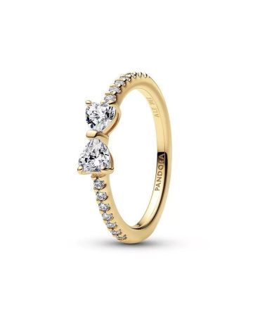 Pandora Sparkling Clear Bow sormus 163510C02