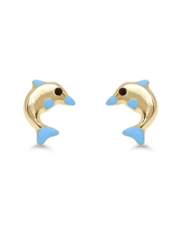 Gold Ohrringe, Delfin 172441sin