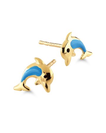 Kultaiset korvakorut, delfiini 174011sin