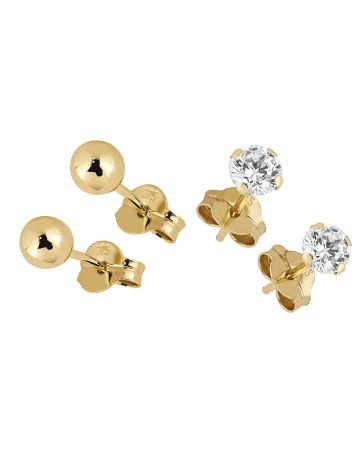 Kultainen korvakorusetti 9K EARRINGS SET