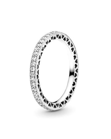 Pandora Sparkle & Hearts sormus 190963CZ