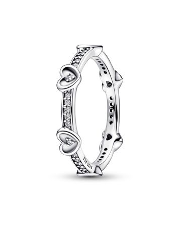Pandora Sparkling Hearts sormus 192496C01-10