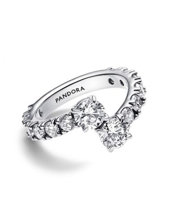 Pandora Sparkling Overlapping Band sormus 193149C01-1