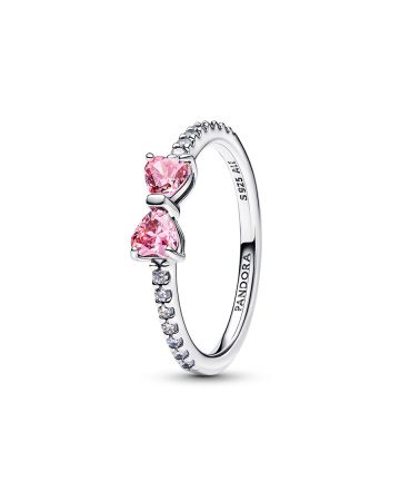 Pandora Sparkling Pink Bow sormus 193510C01-1
