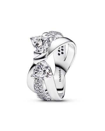 Pandora Sparkling Bow Crossover sormus 193553C01-1