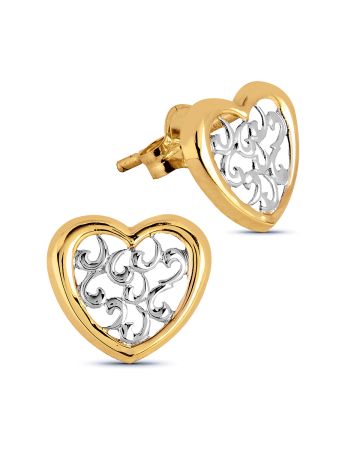 Gold Ohrringe, Herz 195131YW