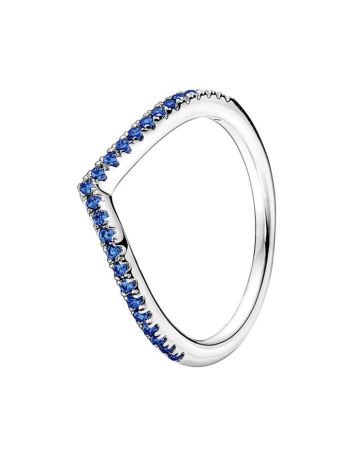 Pandora Sparkling Wishbone Blue sormus 196316C02-18