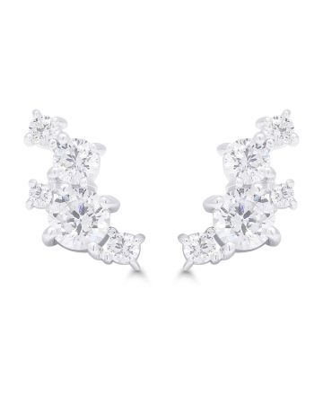 Silberohrringe mit Zirkonen WE-71527Z