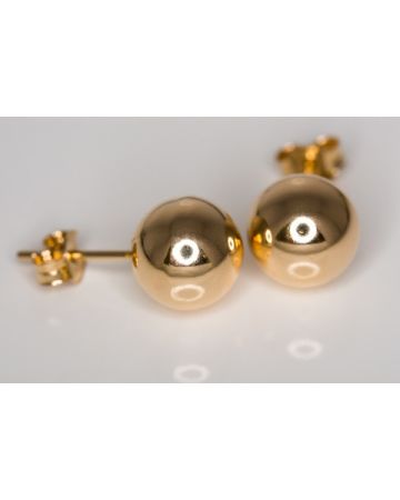 Kultaiset pallokorvakorut, 8 mm 20033-1