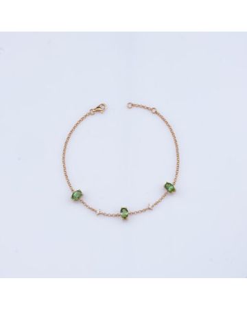 Bulevardi Gemstone rannekoru / vihreä turmaliini 0,10ct  BLVD2042