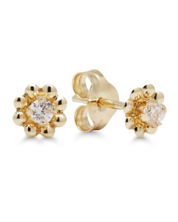 Kultaiset kukkakorvakorut 23-1007Z