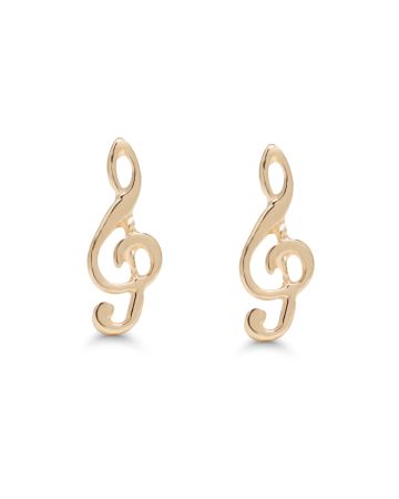 Kultaiset korvakorut, nuottiavain 23-1027